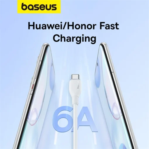 Baseus USB Type C Cable For Realme Huawei Pro Fast Charging Wire USB-C Charger Data Cord For Samsung Oneplus Poco F3 Soft TPE 3