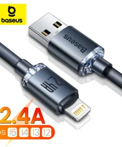 Baseus USB Cable For iPhone 14 13 12 Pro Max X XR XS 8 7 6s 6 iPad Fast Data Charging Charger USB Wire Cord Mobile Phone Cables 1