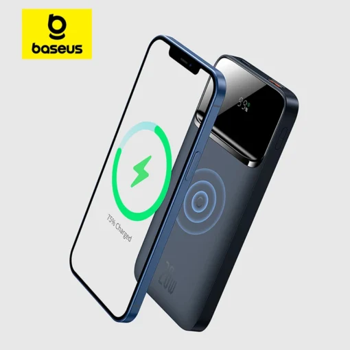 Baseus Power Bank 10000mAh Wireless charger Magnetic Wireless Quick Charging Powerbank External Battery For iPhone 13 12 Pro 1