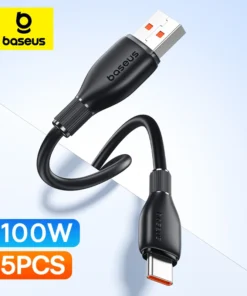 Baseus USB Type C Cable For Huawei Honor Xiaomi Samsung Super Charge 66W/100W Fast Charging USB C Charger Data Cable Wire Cord 1