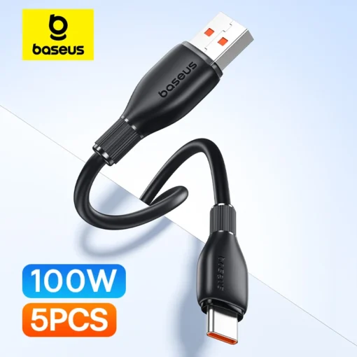 Baseus USB Type C Cable For Huawei Honor Xiaomi Samsung Super Charge 66W/100W Fast Charging USB C Charger Data Cable Wire Cord 1