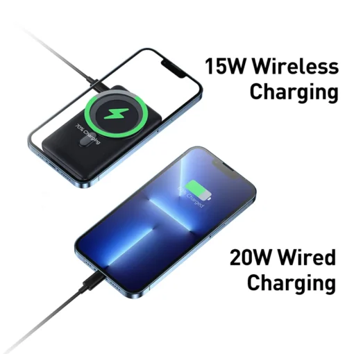 Baseus 20W Magnetic Wireless Charger Power Bank 10000mAh Wireless Charging External Battery For iPhone 15 14 13 12 Pro Max 4