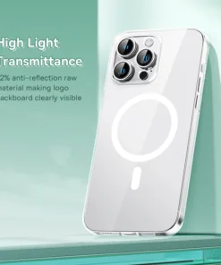 Baseus Magnetic Case for iPhone 15 Pro Hard PC Clear Case for iPhone 15 Pro Max 15 Plus Wireless Charging Magnet Protective Case 3