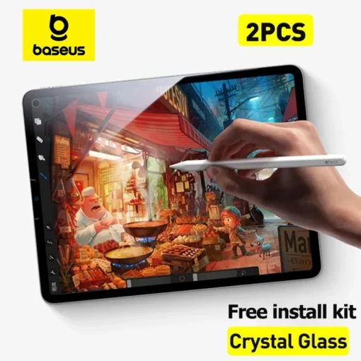 Baseus 2PCS Tempered Glass 0.3mm Anti Blue Light Screen Protector For iPad Air 5 4 Pro 11 2018 10.9 10.5 Inch iPad 9 8 7 10.2 1