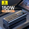 Baseus 150W Car Inverter DC 12V  to AC 220V EU Version Auto Power Inversor USB Type C Fast Charger For Car Power Adapter 1