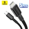 Baseus 2PCS/5PCS 20W USB Type C Cable for iPhone 14 13 12 11 Pro Max PD Fast Charging for iPhone Charger Cable 1
