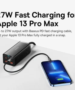 Baseus 100W GaN3 Pro Desktop Charger Power Strip US Plug Charging Station Fast Charger For iPhone 15 14 13 Xiaomi Samsung Laptop 5