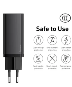 Baseus 65W GaN Charger Quick Charge 4.0 3.0 Type C PD Charger USB Charger for iPhone 15 14 13 12 Pro Max Fast Charger For Laptop 6