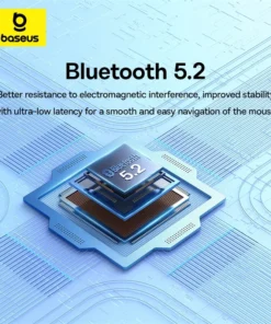 Baseus F02 Wireless Mouse Bluetooth 5.2 2.4G 4000DPI Ergonomic 6 Mute Buttons Mice for iPad MacBook Tablet Laptop Computer Mouse 5