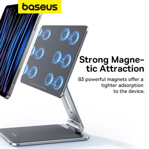 Baseus Magnetic Stand for iPad Pro 11 12.9 Inch Aluminum Adjustable Foldable Desktop Stand for iPad Air 5 Air4 10.9 Tablet Stand 2