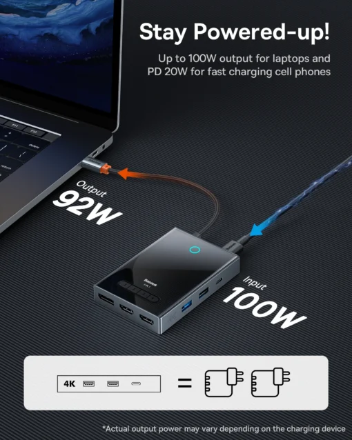 Baseus USB C Hub 8K 30Hz DP Type-C Hub 4K 60Hz HDMI-Compatible VGA USB 3.0 PD Docking Station for MacBook Pro Air Laptop USB Hub 4