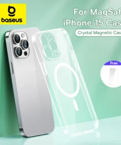 Baseus Magnetic Case for iPhone 15 Pro Hard PC Clear Case for iPhone 15 Pro Max 15 Plus Wireless Charging Magnet Protective Case 1