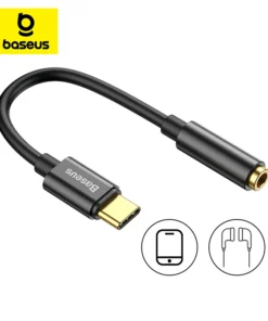 Baseus Type C to 3.5mm Earphone Jack AUX USB C Cable Headphones Adapter 3.5 Jack Audio cable For Huawei P20 Xiaomi Mi 10 1