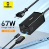 BASEUS 67W GaN5 USB C Charger HUB Fast Charging For iPhone 15 14 Type C HUB 4K 30Hz HDMI USB4 Adapter For Switch Steam Deck Dock 1