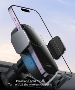 Baseus Car Wireless Charger Phone Holder 15W Intelligent Infrared Phone Holder Stand for Samsung Huawei for iPhone Car Mount 2