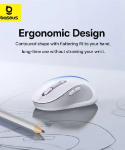 Baseus Wireless Bluetooth Mouse Ergonomic Mice for MacBook PC Laptop 4000DPI Silent Mouse for iPad Tablet Office Gaming Mouse 3