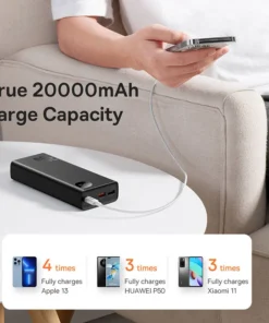 Baseus 30W Metal Power Bank 20000mAh Portable Charger PD Fast Charging Powerbank External Battery Charger For iPhone 15 pro max 3