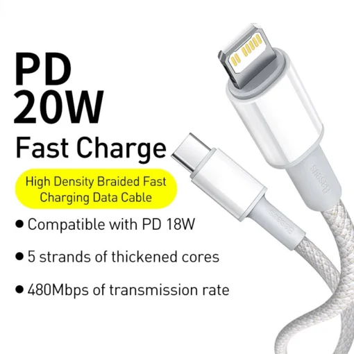 Baseus 2PCS/5PCS 20W USB Type C Cable for iPhone 14 13 12 11 Pro Max PD Fast Charging for iPhone Charger Cable 2