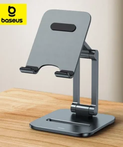 【NEW】Baseus Phone Holder Aluminium Foldable Stand for iPhone 15 14 13 12 Pro Max Tablet Stand for iPad Mobile Cell Phone Holder 1