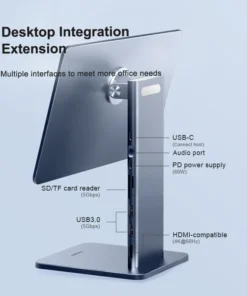 Hagibis Foldable Magnetic Stand for iPad Pro 12.9 3rd/4th/5th 11 Air iPad 10th Tablet Holder 10.9 Rotation bracket USB C Hub 2