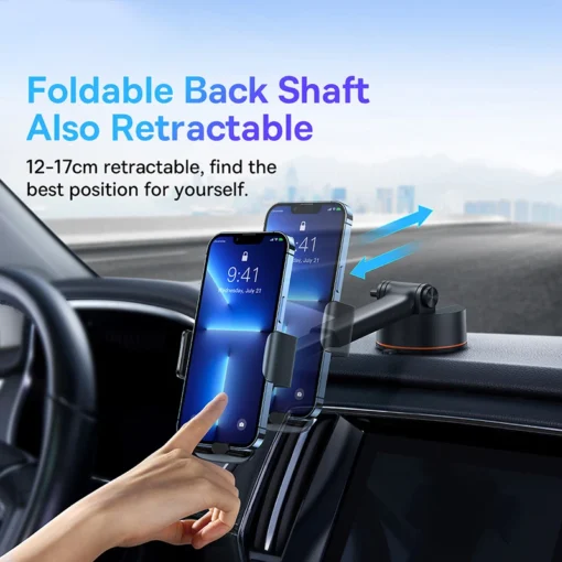 Baseus Car Phone Holder Stand Gravity Dashboard ​900° Adjustable Support iPhone 15 Pro Xiaomi Samsung Huawei Mobile Phone Holder 5