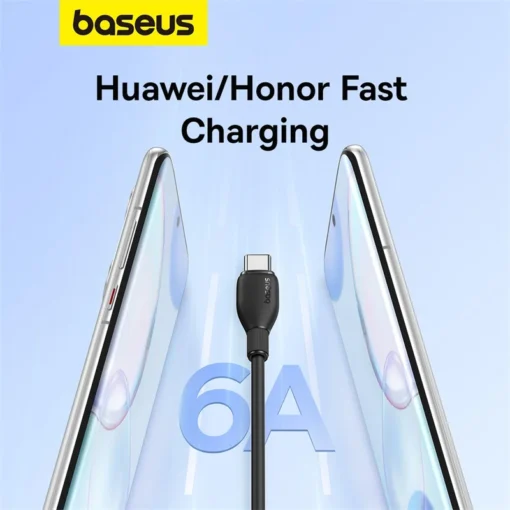 Baseus USB Type C Cable For Huawei Honor Xiaomi Samsung Super Charge 66W/100W Fast Charging USB C Charger Data Cable Wire Cord 4