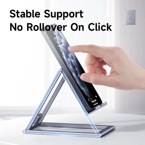 Hagibis Phone Stand Aluminum Cell Phone Adjustable Desk Phone Holder for iPhone 14 13 12 Pro Max SE Tablet Support Mount Stand 5