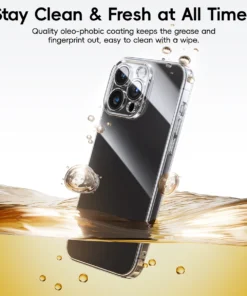 Baseus Tempered Glass Case for iPhone 15 Pro Clear 9H Hard Corning Gorilla Glass Case for iPhone 15 14 13 12 Pro Max Plus Case 5