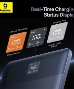 Baseus Blade 2 Power Bank 65W 12000mAh PD Fast Charging Digital Remaining Battery for iPhone 15 Pro Max Notebooks Laptops 5