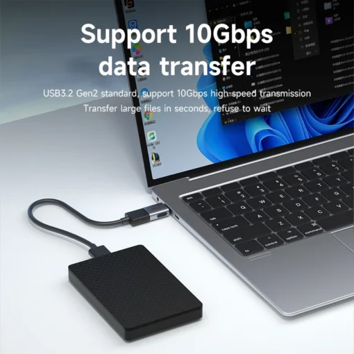 Hagibis USB to Type C OTG Adapter 10Gbps High-Speed Data Transfer USB C Male to A Female  For Macbook Pro iPhone 15 iPad Tablet 2