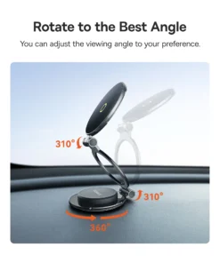 Baseus Magnetic Car Mobile Phone iPhone Holder Foldable Mount Stand Phone Holder for iPhone 13 14 15 Dashboard Center Console 2