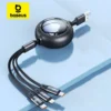 Baseus Retractable 100W/66W 3 in 1 USB Charge Cable For Macbook Samsung Xiaomi USB Type C Cable Charging Cable for iPhone 14 1