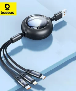 Baseus Retractable 100W/66W 3 in 1 USB Charge Cable For Macbook Samsung Xiaomi USB Type C Cable Charging Cable for iPhone 14 1