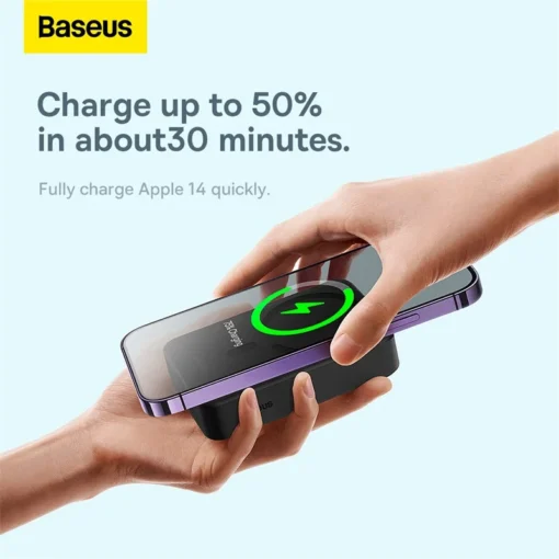 Baseus Power Bank 20000mAh 20W Wireless Magnetic Phone Charger Powerbank Fast Charging For iPhone 15 14 13 12 Series 4