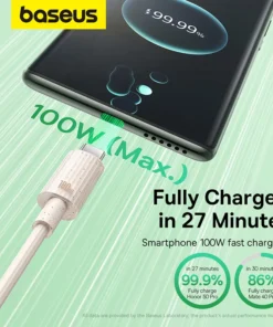 Baseus Eco-friendly 100W USB Type C Cable For Xiaomi Samsung Huawei Super Charge Fast Charging USB Charger Data Cable Wire Cord 4