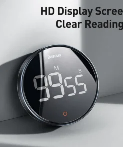 Baseus Magnetic Countdown Alarm Clock Kitchen Timer Manual Digital Timer Stand Desk Clock Cooking Timer Shower Study Stopwatch 6