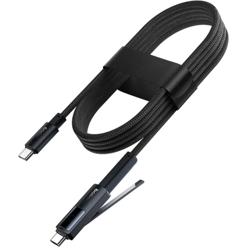 Baseus 100W USB C Cable With Phone Stand For iPhone 15 Fast Charging Cable For Macbook iPad Xiaomi POCO Realme Type C to Type C 3