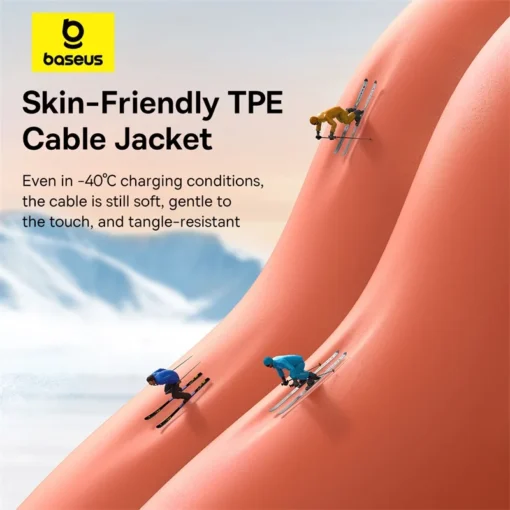 Baseus Anti-freezing 100W Type C Cable For iPhone 15 USB C PD Fast Charging Charger Wire Cord For Macbook Samsung Xiaomi Type C 4
