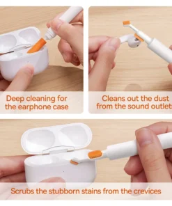 Baseus Cleaning Brush Bluetooth Earphones Cleaning Tool Cleaner Kit for Airpods Pro Earbuds Case Cleaner Kit Clean Brush Pen 3