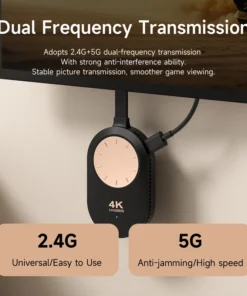 Hagibis Wireless HDMI-Compatible Display Dongle Adapter 4K@60Hz Wireless Extender for Laptop PC Smartphone HDTV Projector iOS 5