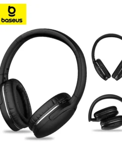 Baseus D02 Pro Wireless Bluetooth Headphones HIFI Stereo Earphones Foldable Sport Headset with Audio Cable foriPhone tablet 1