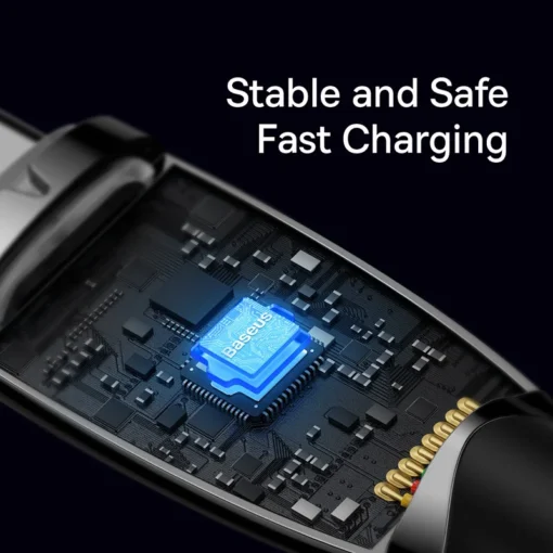 Baseus PD100W USB Cable For iPhone 15 Led Light Fast Charging Data Cable Type-C To Type-C Phone Cord For Xiaomi Samsung Laptop 4