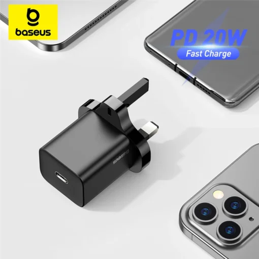 Baseus 20W Fast Charger For iPhone 15 14 13 12 PD Charger Super Si Uk Plug Fast Charging For iPad Quick Charge 4.0 Phone Charger 1