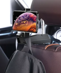 Baseus Car Phone Holder Headrest Hooks for iPhone Huawei Back Seat Hook Car Mount Holder Fastener Seat Back Organizer Bag Hanger 6