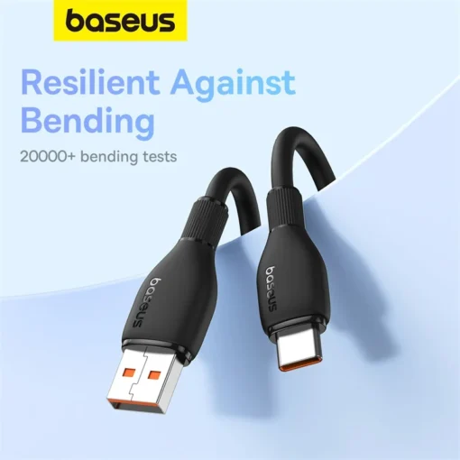 Baseus USB Type C Cable For Huawei Honor Xiaomi Samsung Super Charge 66W/100W Fast Charging USB C Charger Data Cable Wire Cord 6