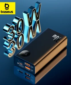 Baseus 30W Mini Power Bank 10000mAh PD Fast Charging Powerbank Portable Battery Charger For iPhone 15 14 13 Pro Max iPad Pro 1