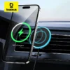 Baseus Magnetic Wireless Charger Car Phone Holder 15W Fast Charging Car Charger Holder For iPhone 15 14 13 Pro Max Car Mount 1