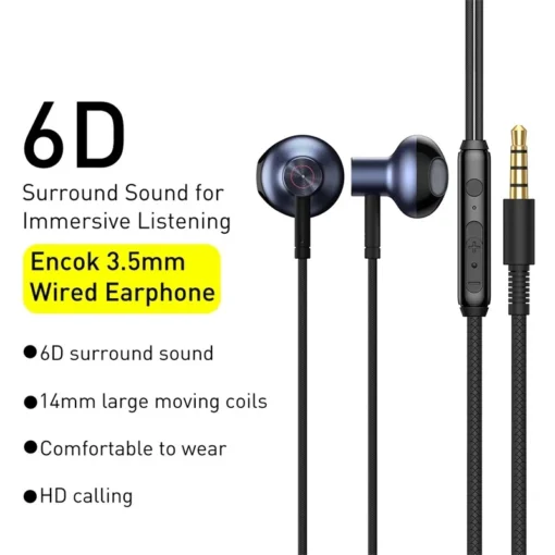 Baseus Bass Sound Earphone In-Ear Sport Earphones with mic for xiaomi iPhone 6 Samsung Headset fone de ouvido auriculares MP3 6